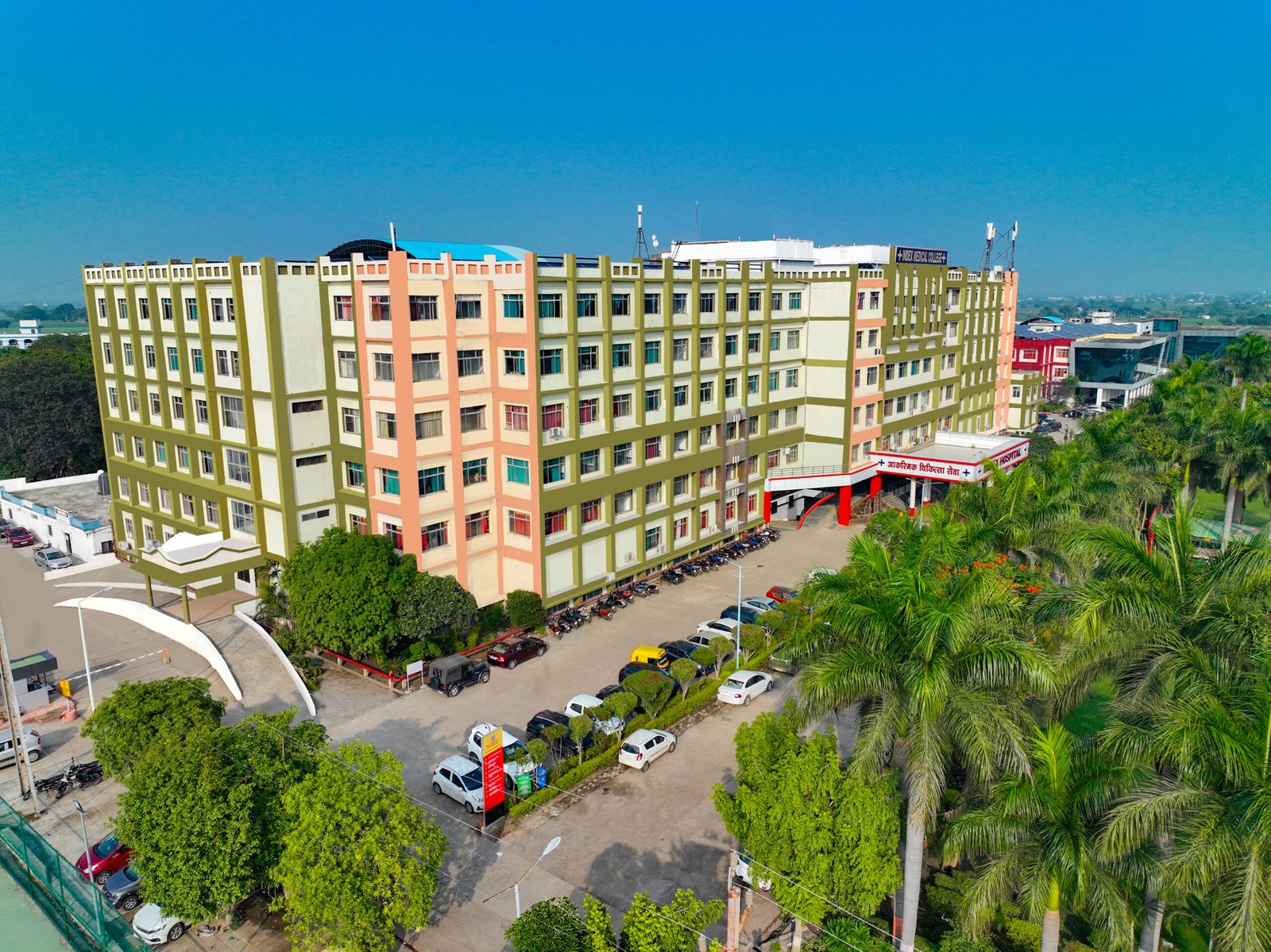 Index Super Speciality Hospital Building – Aerial View